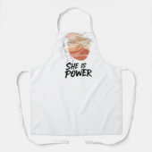 Sie ist Power - Weibliche Wüstenlinie Art Illustra Schürze (Vorderseite)