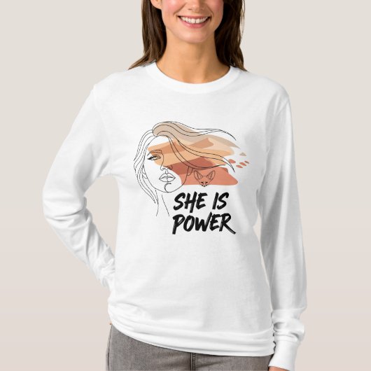 Sie ist Power - Wüste Aura Weibliche Kunst mit Fuc T-Shirt (Vorderseite)