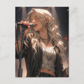 Sie ist Rockstar Postkarte (Vorderseite)