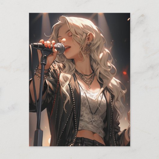 Sie ist Rockstar Postkarte (Vorderseite)