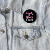 Sie ist Schönheit sie ist Grace Karate Funny Zitat Button (Beispiel)