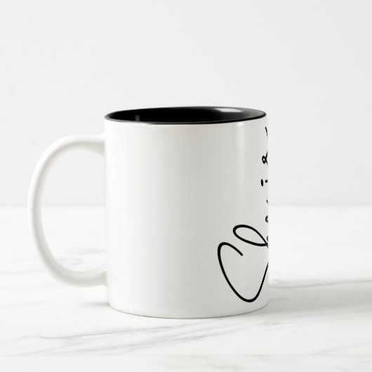 Sie ist schwach tapfer zweifarbige tasse (Links)