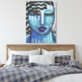 Sie ist so kaltes Abstraktes Acrylportrait auf OSB Leinwanddruck (Insitu (Schlafzimmer))