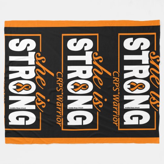 SIE IST STARK... CRPS FLEECEDECKE (Vorderseite (Horizontal))