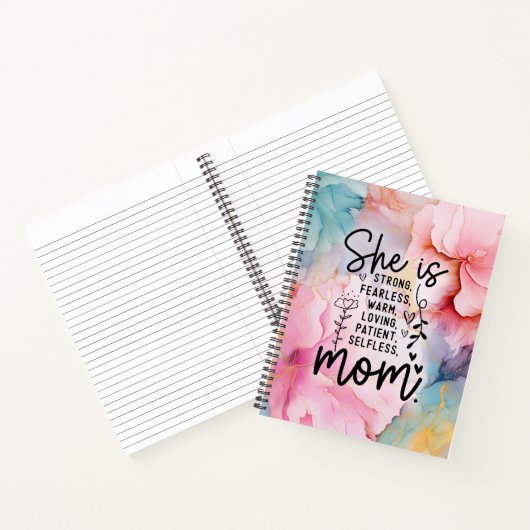 Sie ist stark furchtlos warm... Mama Notizblock (Innenseite)