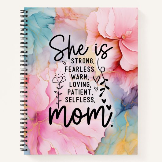 Sie ist stark furchtlos warm... Mama Notizblock (Vorderseite)