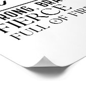 Sie ist Stark, Mutig - Minimalistischer Motivation Poster (Ecke)