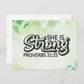 Sie ist stark postkarte (Vorne/Hinten)