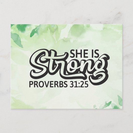 Sie ist stark postkarte (Vorderseite)