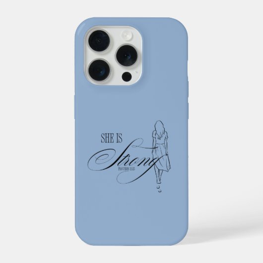 Sie ist stark Sprüche 31,25 iPhone Hülle (Rückseite)