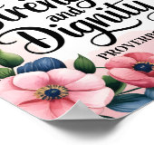 Sie ist stark verkleidet - Christliche Mauerkunst Poster (Ecke)