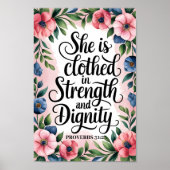 Sie ist stark verkleidet - Christliche Mauerkunst Poster (Vorne)