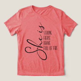 Sie ist stark verzweifelt tapfer voller Feuer Tri-Blend Shirt