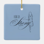 Sie ist starke Sprichwörter 31:25 Keramikornament (Rückseite)