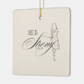 Sie ist starke Sprichwörter 31:25 Keramikornament (Links)