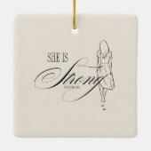 Sie ist starke Sprichwörter 31:25 Keramikornament (Rückseite)