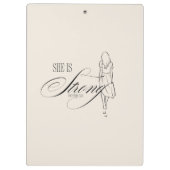 Sie ist starke Sprichwörter 31:25 Klemmbrett (Rückseite)