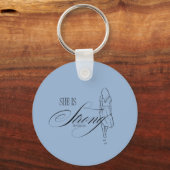 Sie ist starke Sprichwörter 31:25 Schlüsselanhänger (Vorderseite)