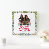 Sie ist starke Sprichwörter 31:25 schwarze Frau Me Quadratische Wanduhr (Zuhause)