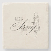 Sie ist starke Sprichwörter 31:25 Steinuntersetzer (Vorderseite)