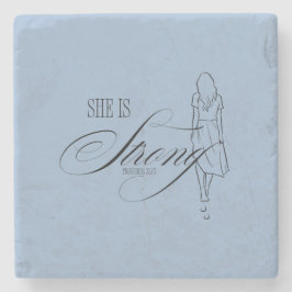 Sie ist starke Sprichwörter 31:25 Steinuntersetzer