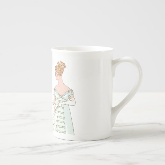 Sie ist - Stolz u. Vorurteil erträglich Porzellantasse (Rechts)