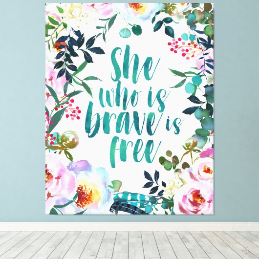 Sie ist tapfer leinwanddruck (Insitu (Holzboden))