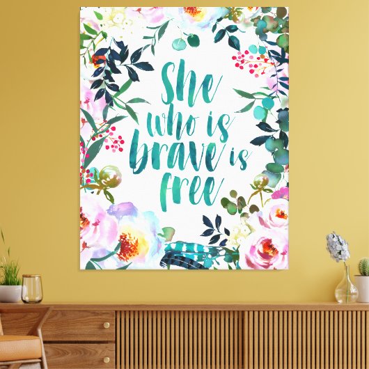 Sie ist tapfer leinwanddruck (Insitu (Wohnzimmer))