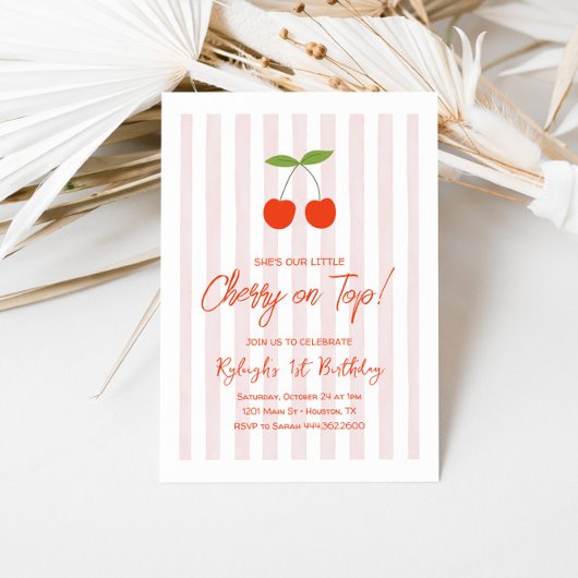 Sie ist unsere kleine Kirsche auf Top Girls 1. Geb Einladung