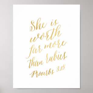 Sie ist viel mehr wert als Rupien Poster