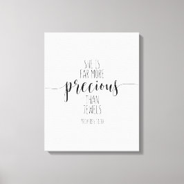 Sie ist viel Wertvoller als die Sprichwörter 31:10 Leinwanddruck