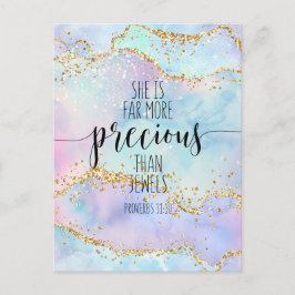 Sie ist viel Wertvoller als die Sprichwörter 31:10 Postkarte