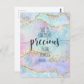 Sie ist viel Wertvoller als die Sprichwörter 31:10 Postkarte (Vorne/Hinten)