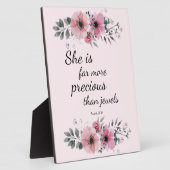 Sie ist viel Wertvoller als Juwelen Fotoplatte (Seite)