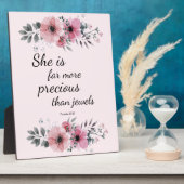 Sie ist viel Wertvoller als Juwelen Fotoplatte (Seite)