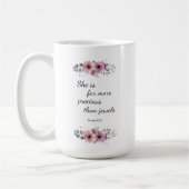 Sie ist viel Wertvoller als Juwelen Kaffeetasse (Links)
