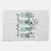 Sie ist voller Feuer - lebendige Ermächtigung durc Geschirrtuch (Horizontal)