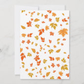 Sie ist vom Brautparty der Herbstlaub des Marktes Einladung (Rückseite)