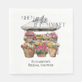 Sie ist vom Brautparty des Blumenhandels abgeschni Serviette (Vorderseite)