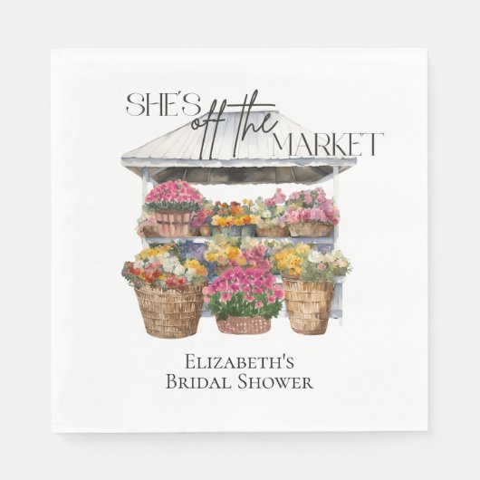 Sie ist vom Brautparty des Blumenhandels abgeschni Serviette (Vorderseite)