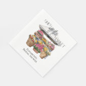 Sie ist vom Brautparty des Blumenhandels abgeschni Serviette (Ecke)