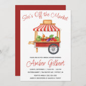 Sie ist vom Brautparty des Marktes abgeschnitten Einladung (Vorne/Hinten)