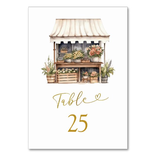 Sie ist vom Brautparty des Marktes abgeschnitten Tischnummer (Vorderseite)