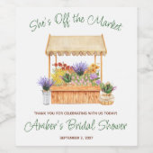 Sie ist vom Brautparty des Marktes abgeschnitten Weinetikett (Einzelnes Label)