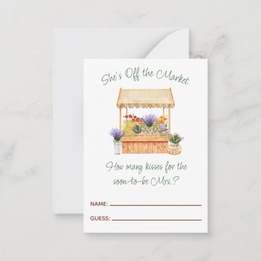 Sie ist vom Brautparty des "Ratings Game" abgeschn Mitteilungskarte (Vorderseite)