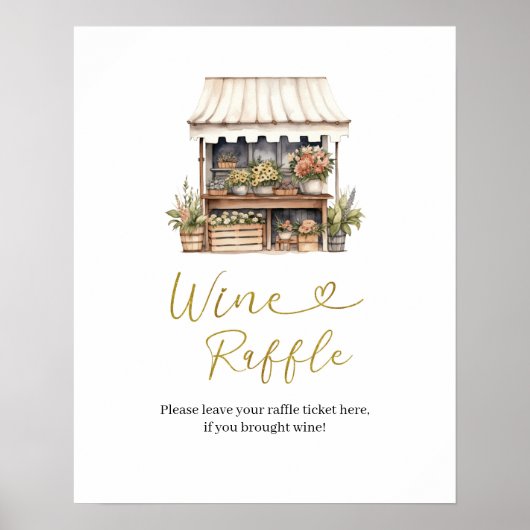 Sie ist vom Bridal Wine Raffle Game Sign Poster (Vorne)