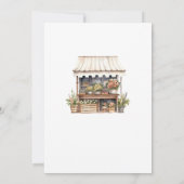 Sie ist vom Market Bauern Market Brautparty abgesc Einladung (Rückseite)