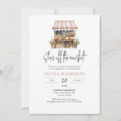 Sie ist vom Market Bauern Market Brautparty abgesc Einladung (Vorderseite)