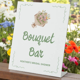 Sie ist vom Market Bouquet Bar Sign Sockelschild