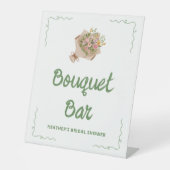 Sie ist vom Market Bouquet Bar Sign Sockelschild (Vorderseite)